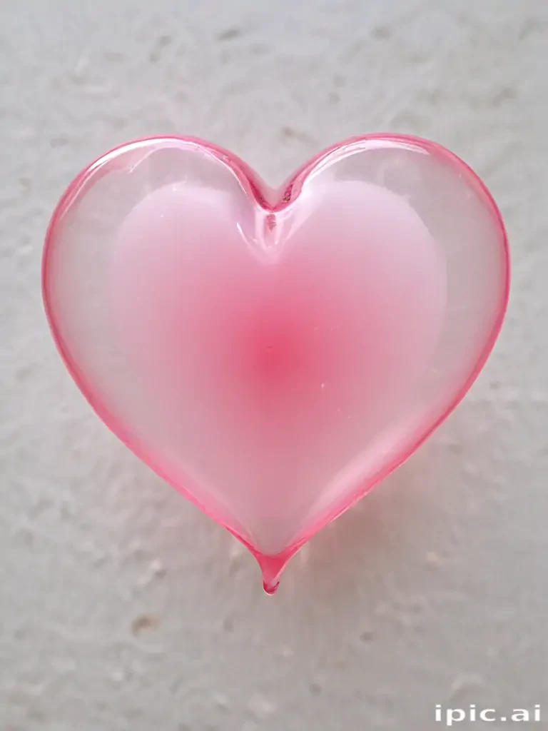 transparent pink heart