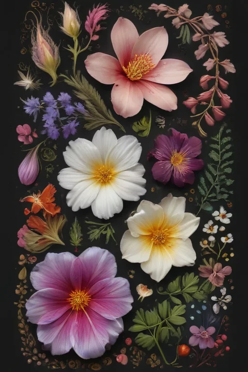 pressed flower png