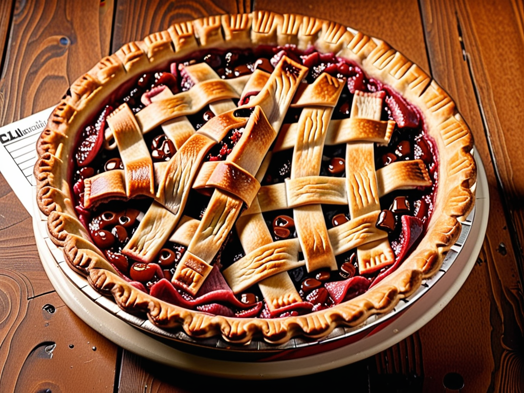 pie with pork crossword clue