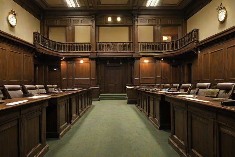 court room background