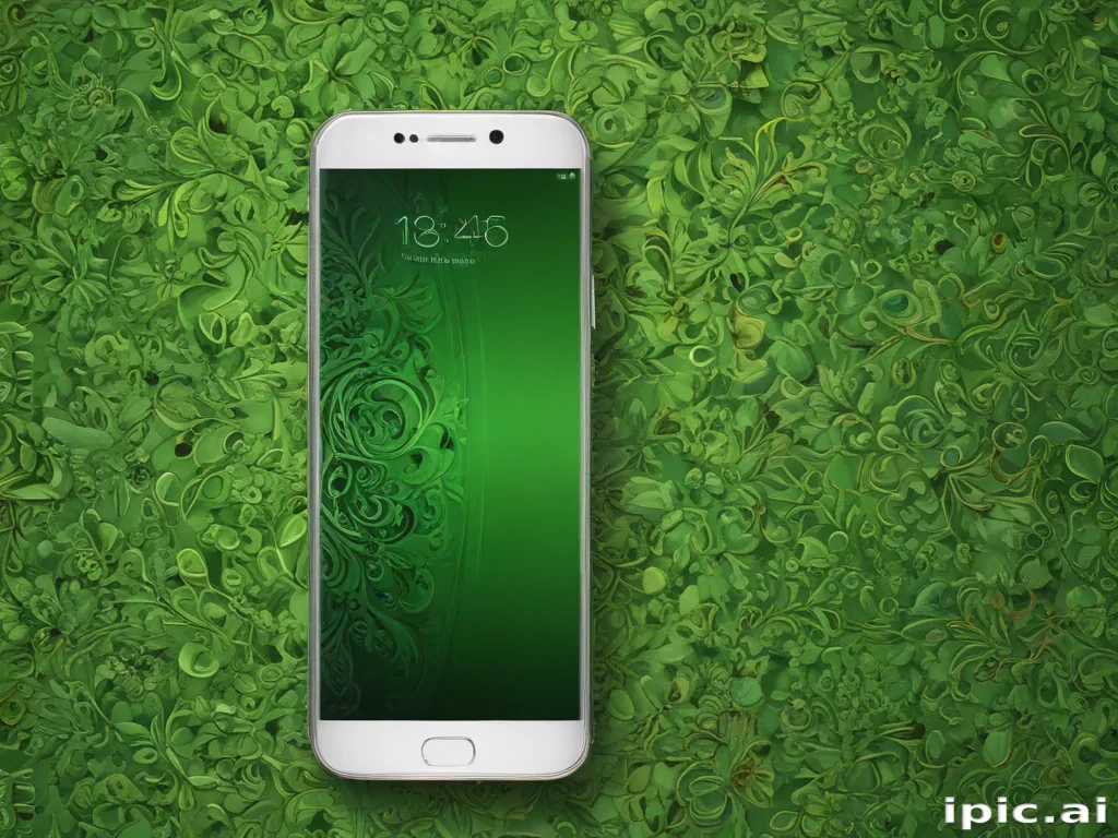 green wallpaper phone