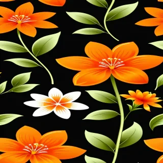orange flower clipart