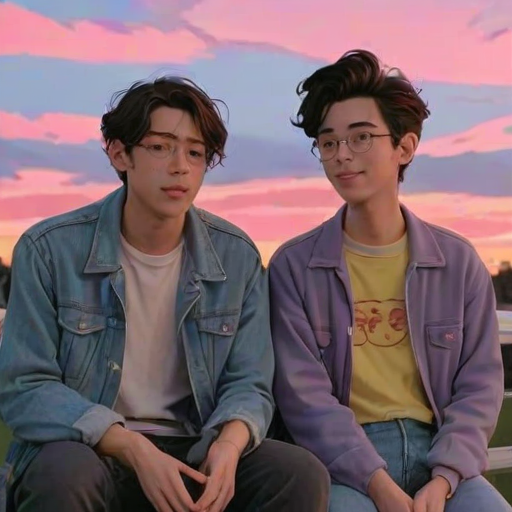 cartoon couple aesthetic