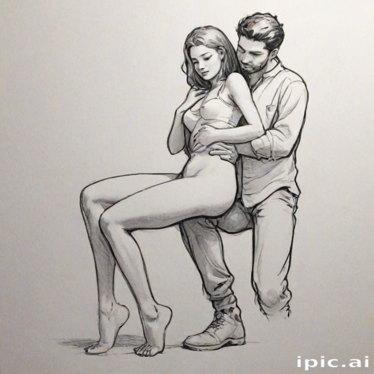 couple drawing poses