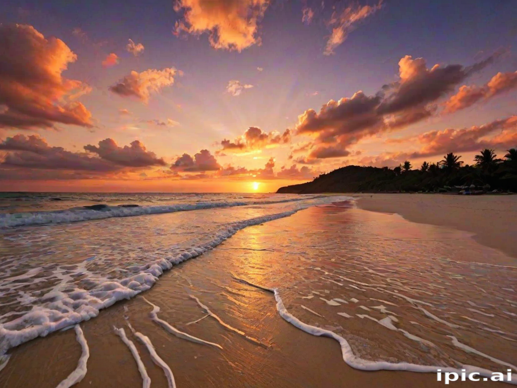 sunset wallpaper beach