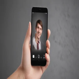 hand holding phone png