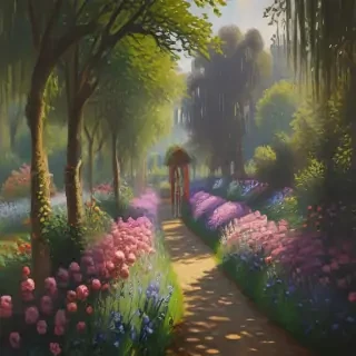monet painting wallpaper