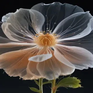 transparent flower outline