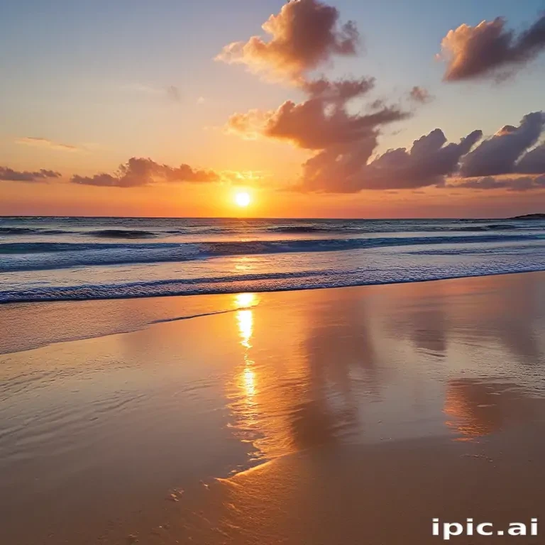 beach background sunset
