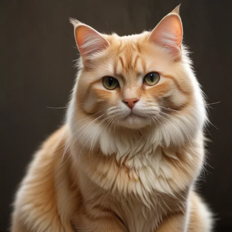A Majestic Orange Maine Coon Cat with Striking Green Eyes Posing Elegantly