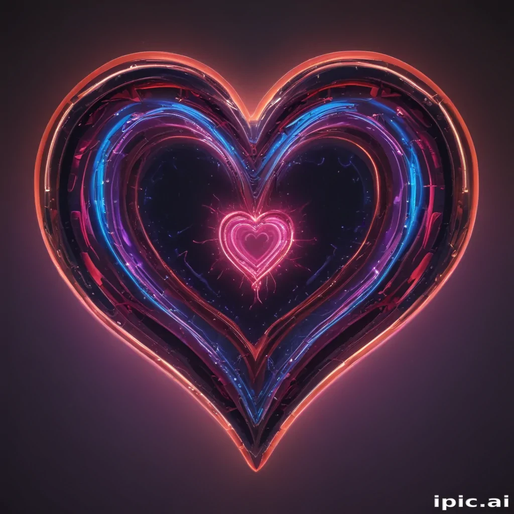 neon heart png
