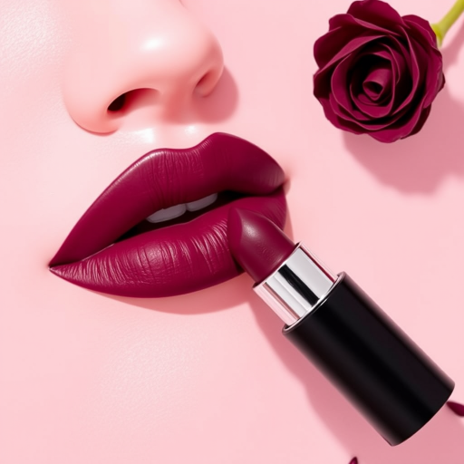 Velvet-matte plum lips, called "Mulberry Wine," provide a rich, deep color and a soft, velvety texture that feels lightweight on the lips