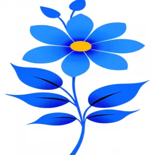 blue flower clip art