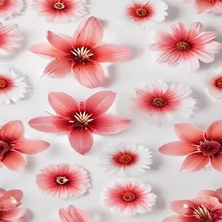 flower white bg