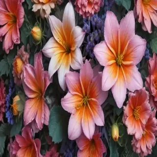 color drawing flowers