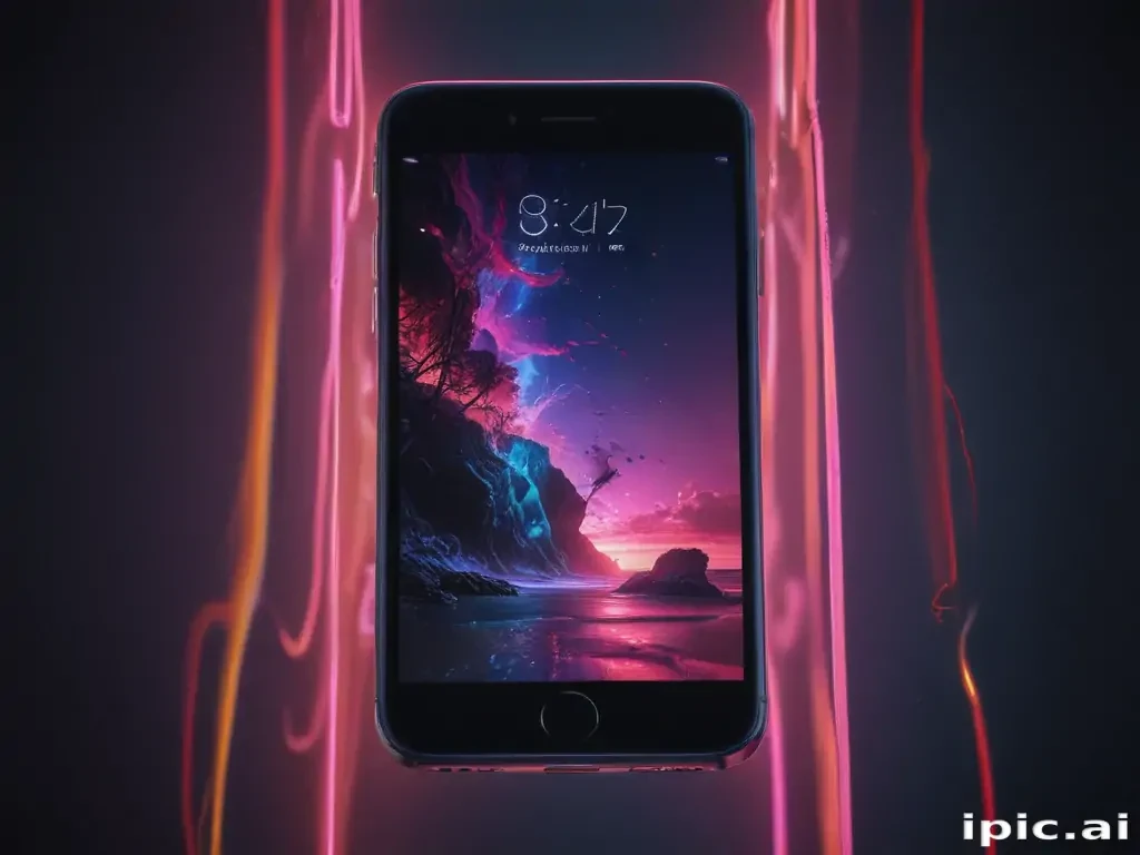 iphone neon wallpaper