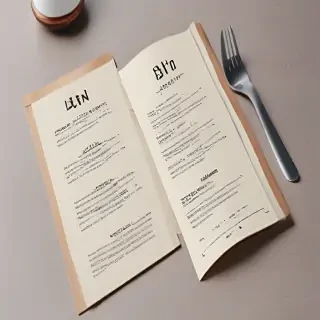 menu mock up
