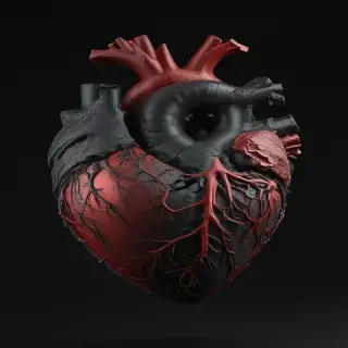 heart with black background
