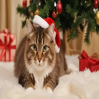 pictures of cats for christmas