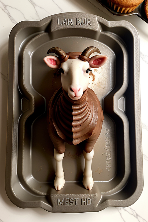 cast iron lamb cake mold