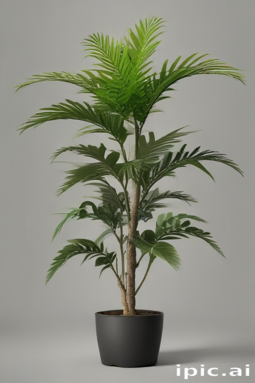 Beautiful Indoor Plant with Lush Green Leaves in Stylish Pot