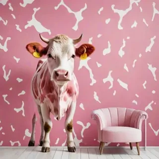 pink cow print wallpaper
