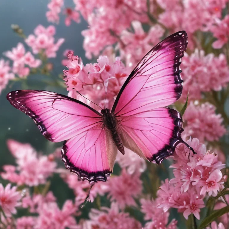 images of pink butterflies