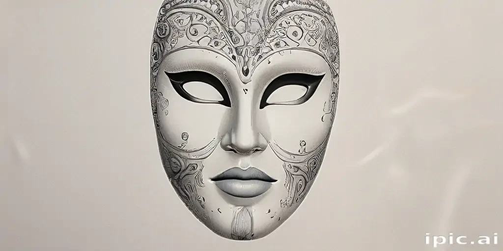 drawing of a mask