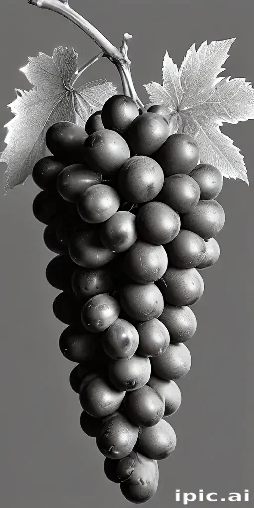 grapes clipart black and white