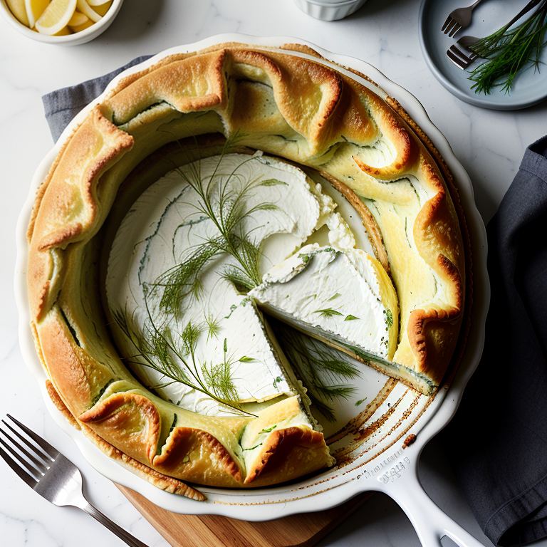 goat cheese and dill dutch baby