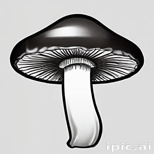 mushroom clip art black and white