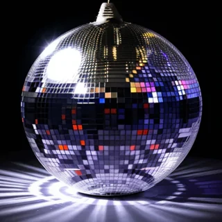 transparent disco ball