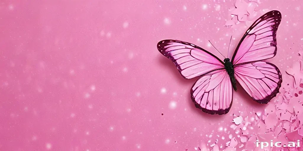 glitter pink butterfly wallpaper