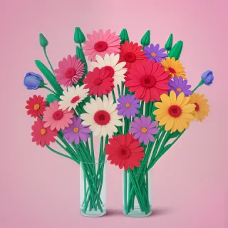 cartoon flowers aesthetic