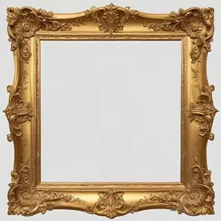 golden frame png transparent