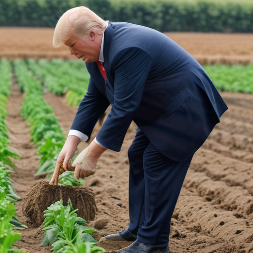 donald trump doing farming