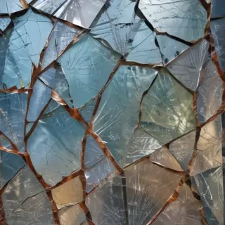 cracked glass transparent