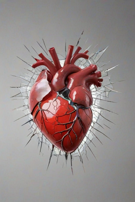 transparent broken heart