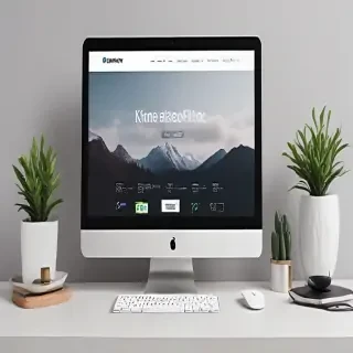 computer website mockup