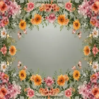 flower border transparent
