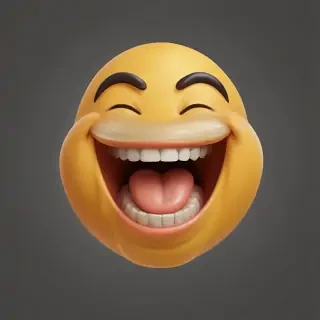 transparent laughing emoji