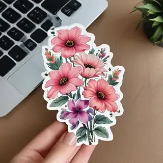 aesthetic flower stickers