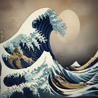 great wave wallpaper