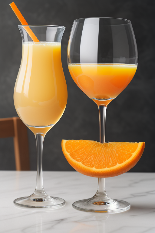 white wine and orange juice