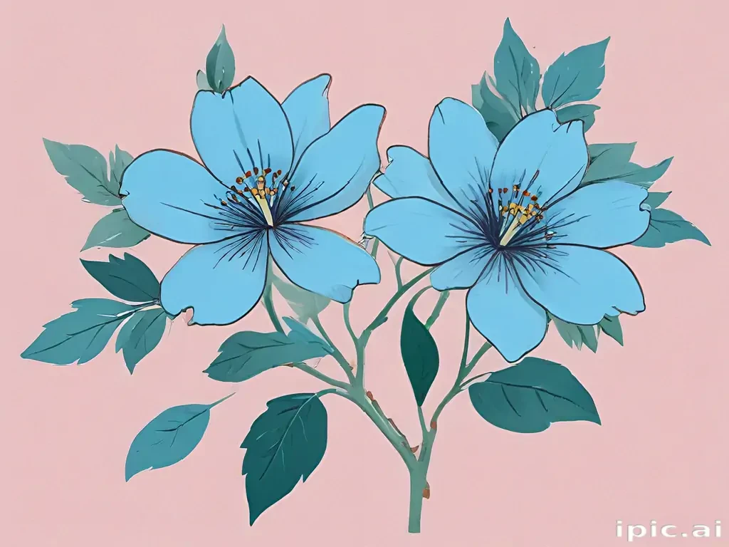 blue flower clip art