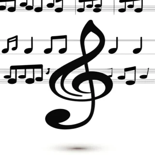 music notes transparent background