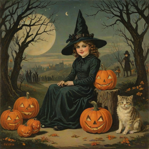 public domain vintage halloween art