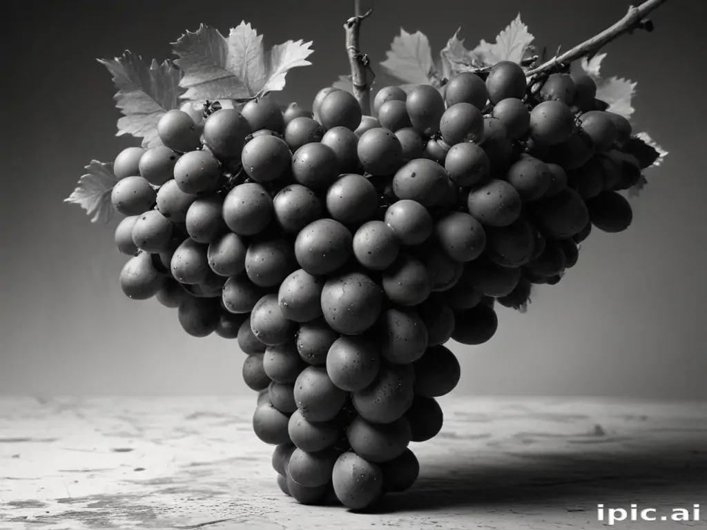 grapes clipart black and white