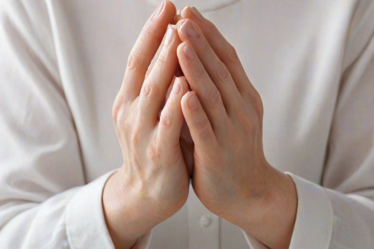 transparent prayer hands