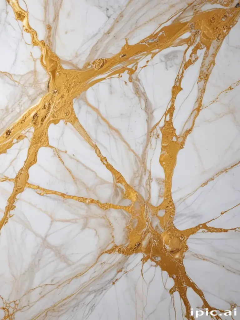 white and gold marble background